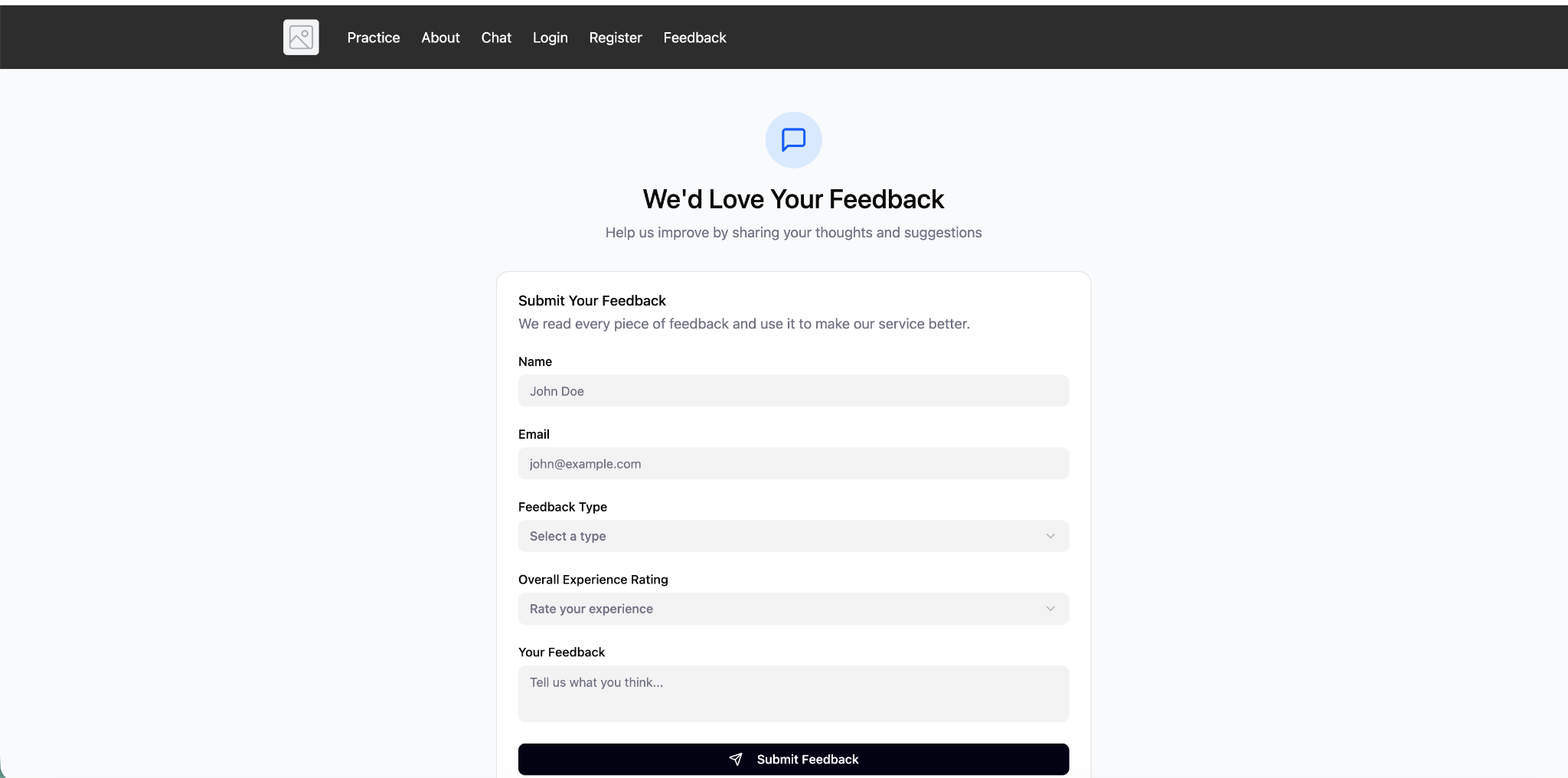 Redesigned Structured Feedback Form